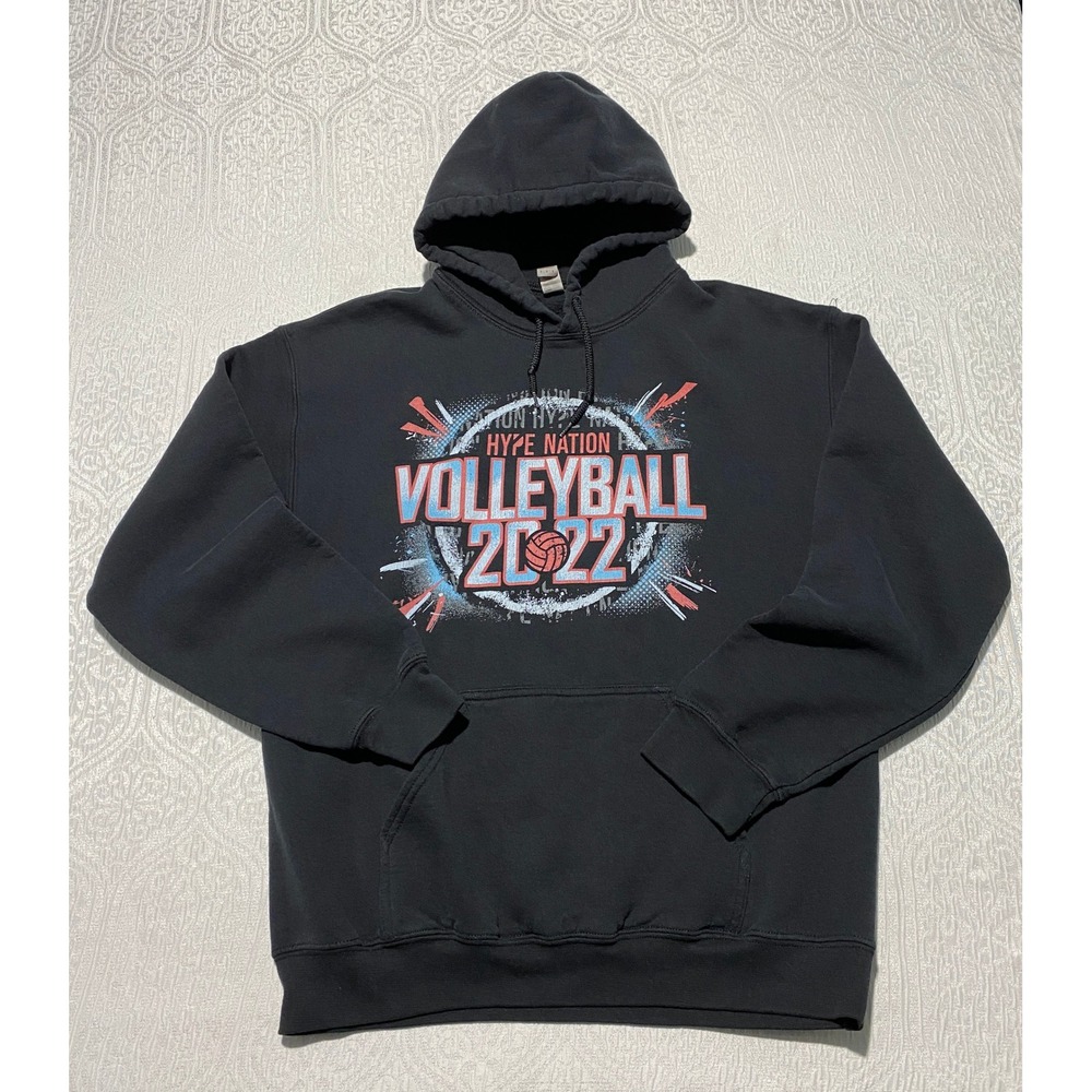Hype Nation Volleyball 2022 Black Pullover Hoodie Sweatshirt Youth‎ Medium